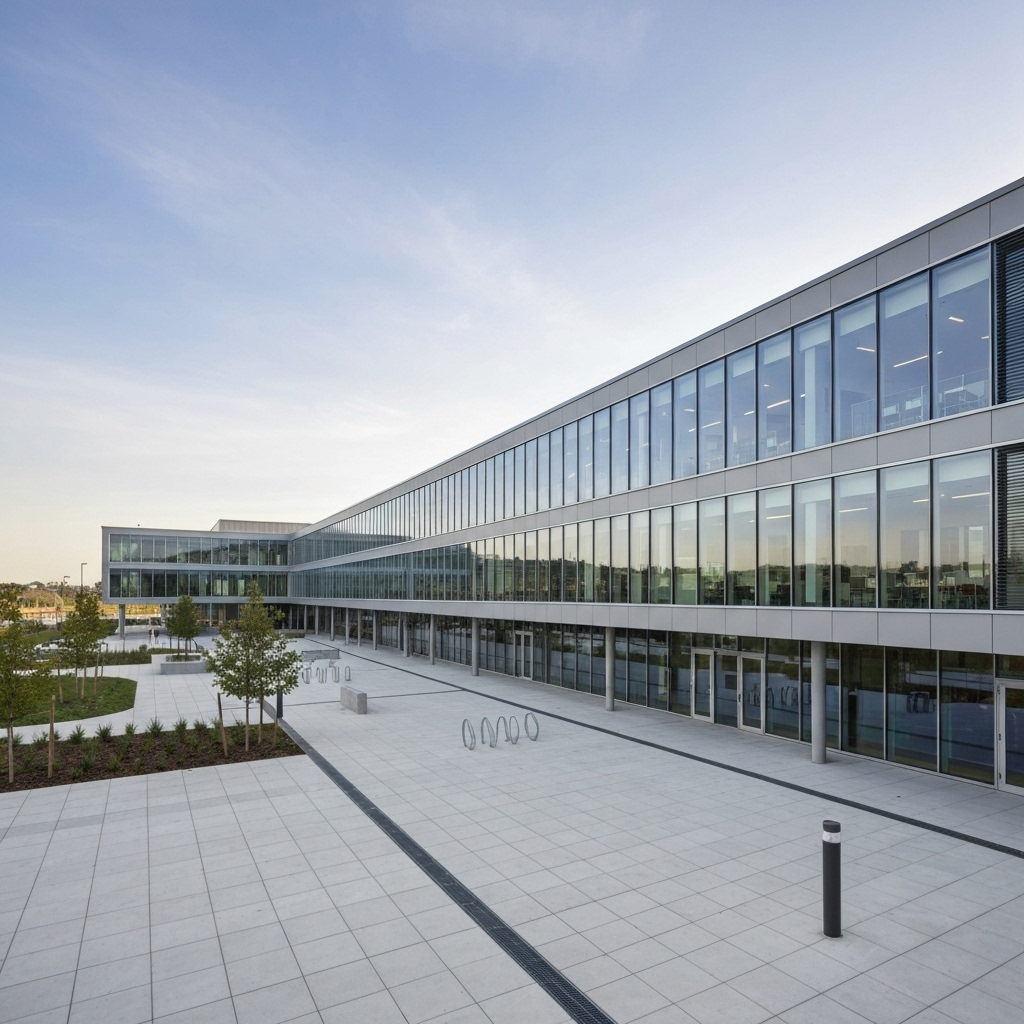 Modern school architecture exterior